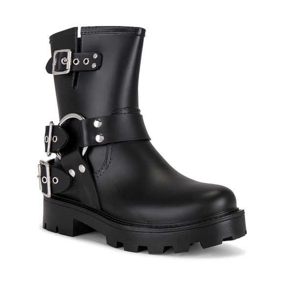 NWT JEFFERY CAMPBELL CONTROLLER boot in matte black silver - Picture 2 of 5